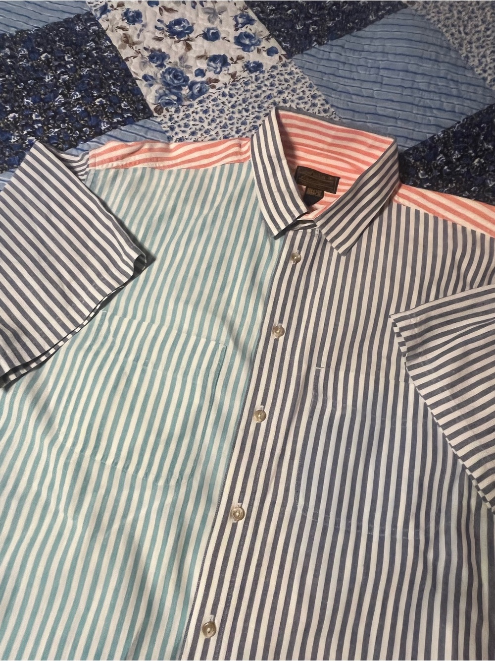 Eddie Bauer VINTAGE  Men’s Striped Multi-Color Button-Down Shirt XXL